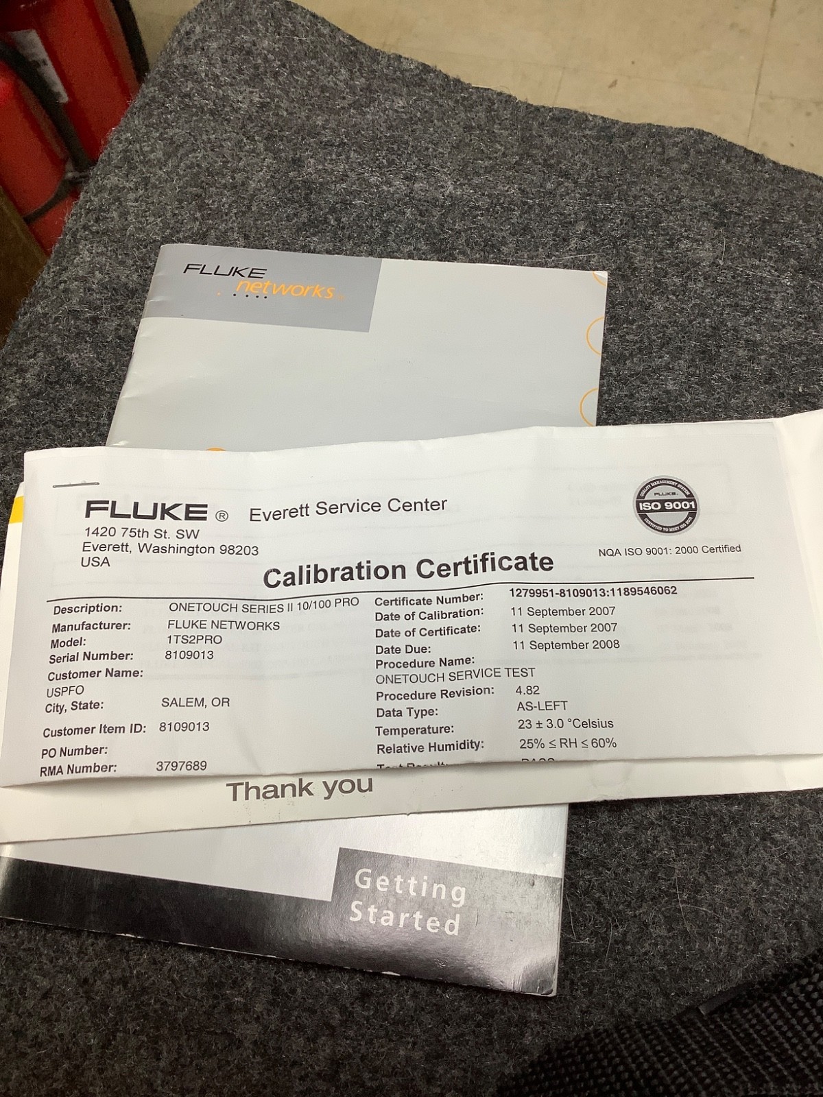FLUKE, ONE TOUCH SERIES II NETWORK ASSISTANT (SEE DESCRIPTION FOR OTHER ITEMS)