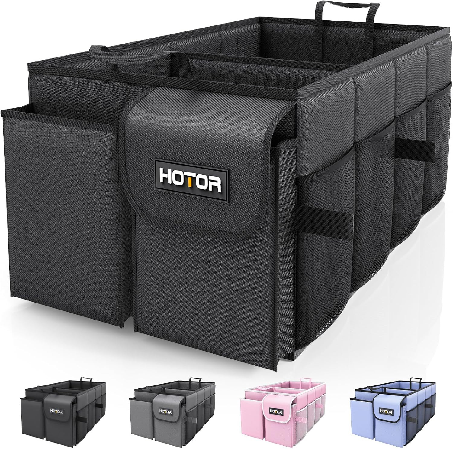 HOTOR Trunk Organizer - Car Organizer, Foldable Trunk Organizer for Suvs & Sedan