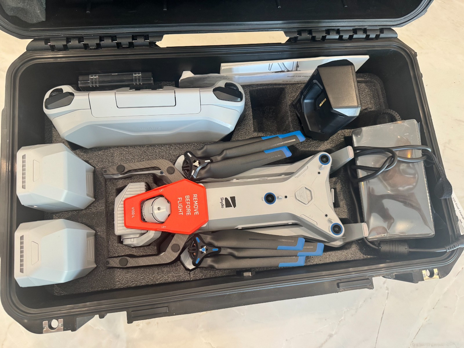 Skydio X10 Gen 2 V100-L Drone with Controller, 4 Batteries, Charger, Hard Case
