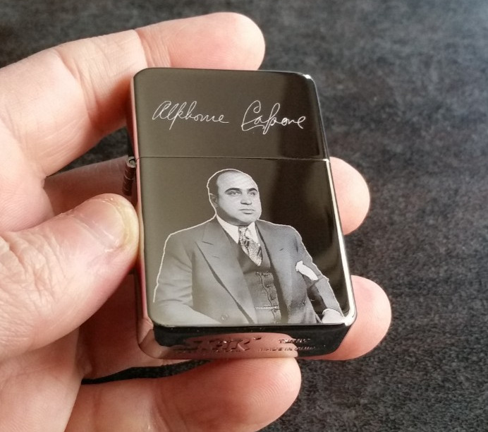 Al Capone Engraved Lighter with Gift Box - FREE ENGRAVING
