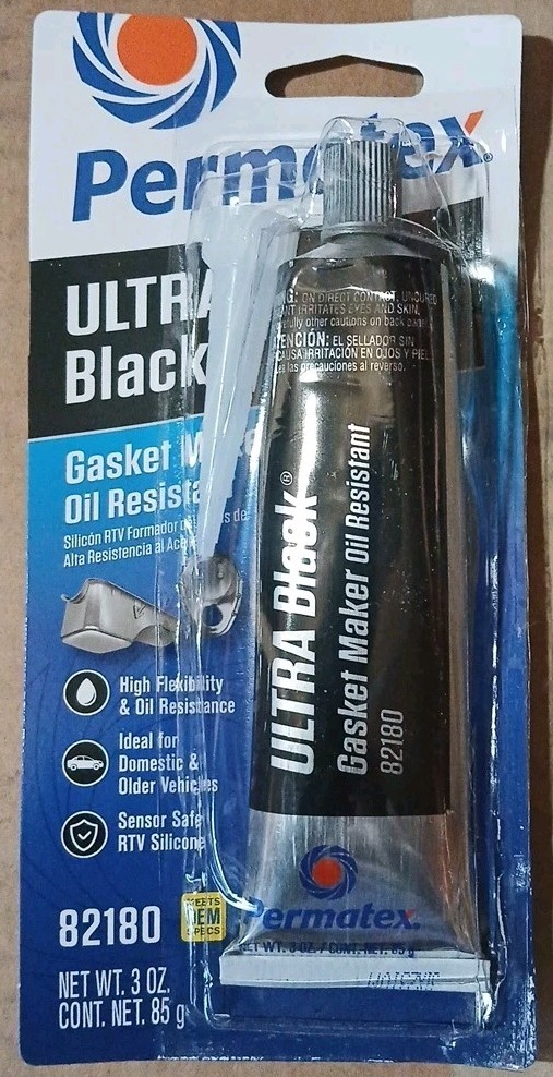 Permatex 82180 Ultra Black Gasket Maker 3oz. Oil Resistant