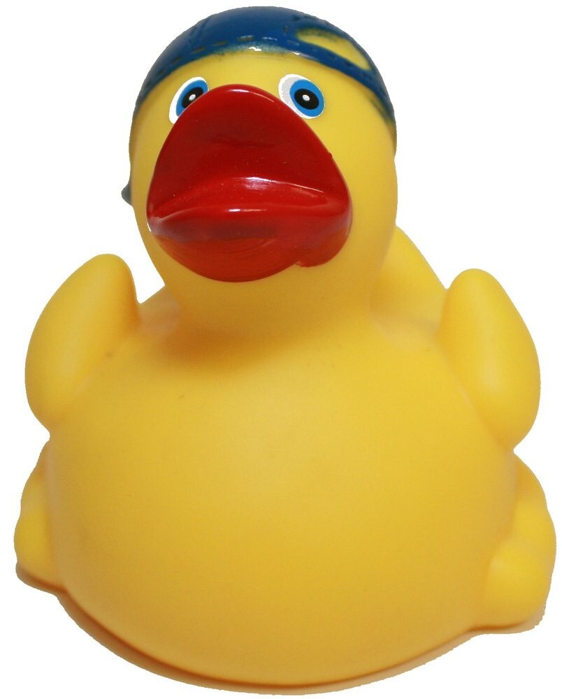 Cool Rubber Duck, Squeaky & Floating Upright Bath Toy - Waddlers Brand