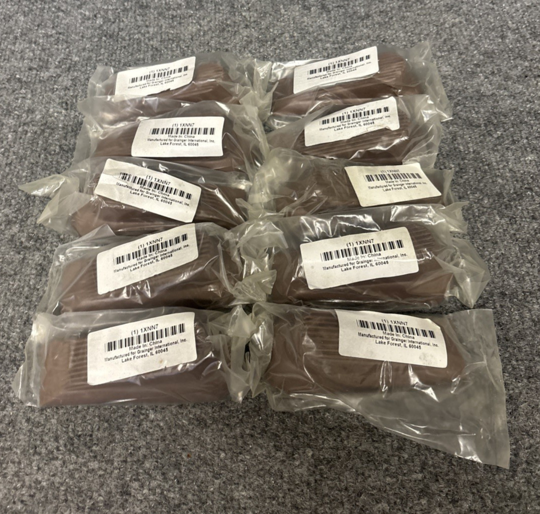 Lot Of 10 Battalion Wedge 5-1/8"L x 1-1/2" H x 2" W   Door Wedge Brown 1XNN7 New