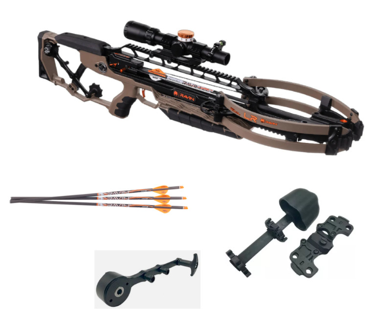 Ravin LR Crossbow Package Black New 3 Bolts Scope Quiver Crank Ready to Hunt