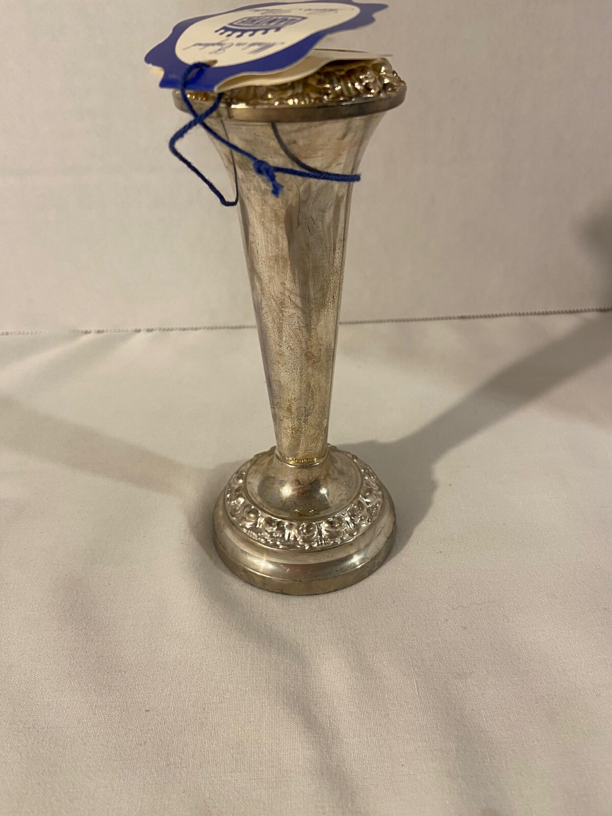 Vintage Ianthe Silver Plated Posy Bud Vase Hatpin English Silverplate W/Tag