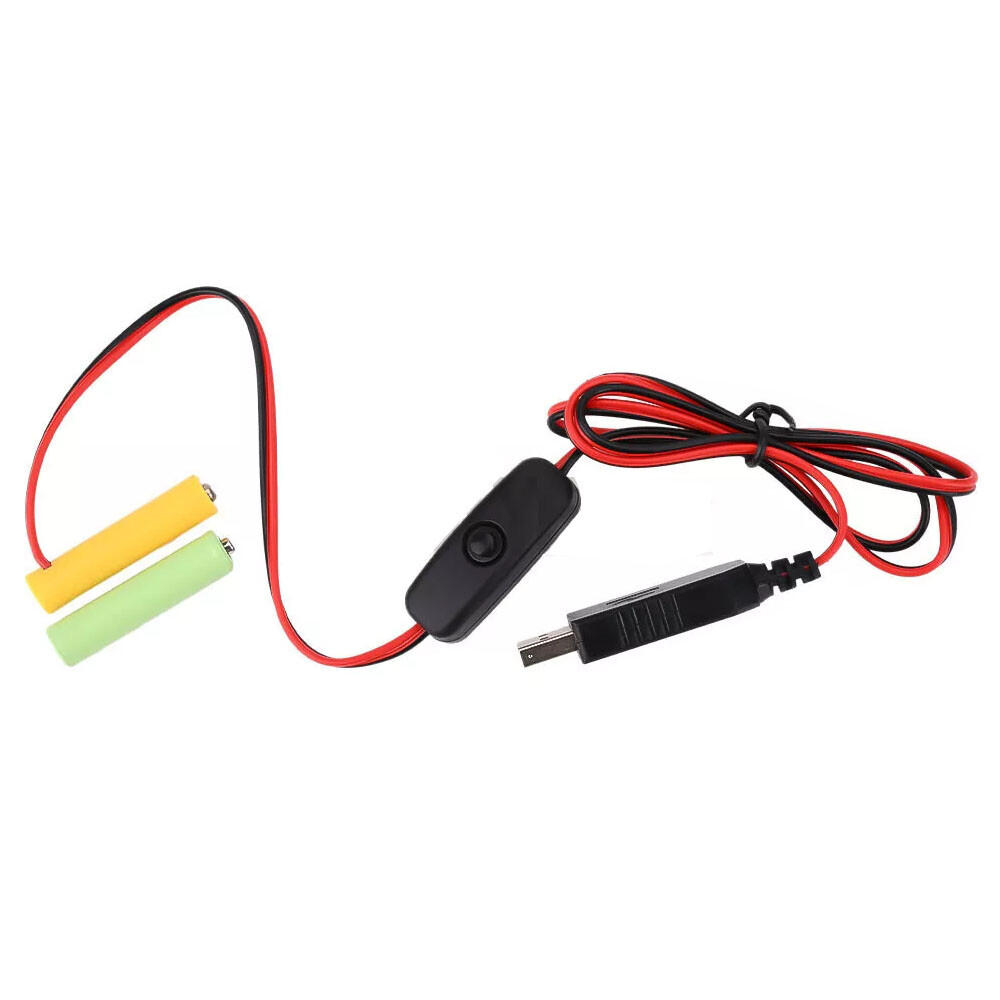 2PC/Set 3V AAA Eliminator Cables 1M Dummy-Battery Power Cord Replacement US