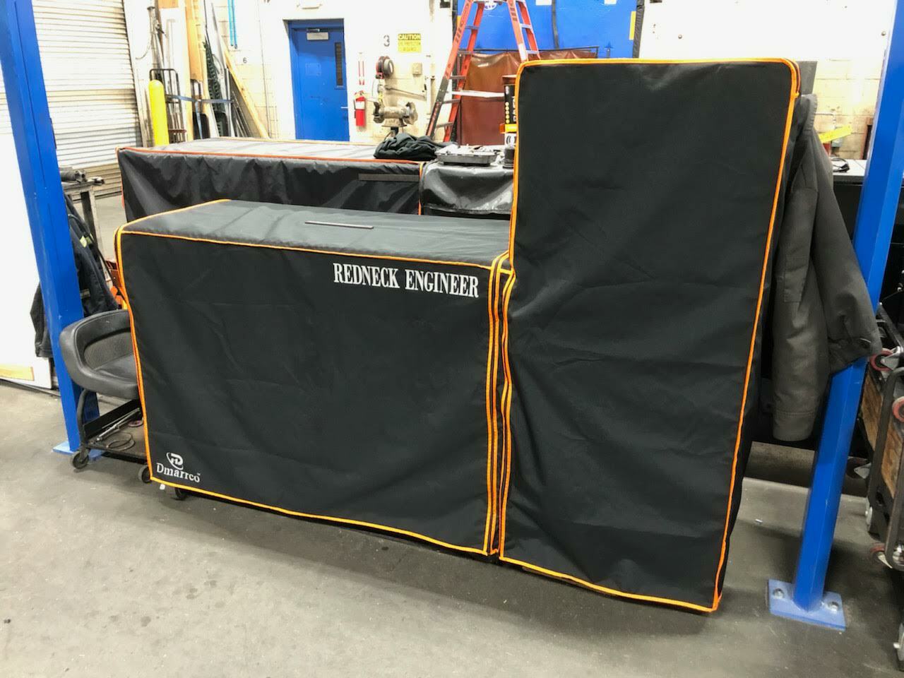 Custom Tool Box Cover by Dmarrco, fits  US General 56"  with a side Cabinet