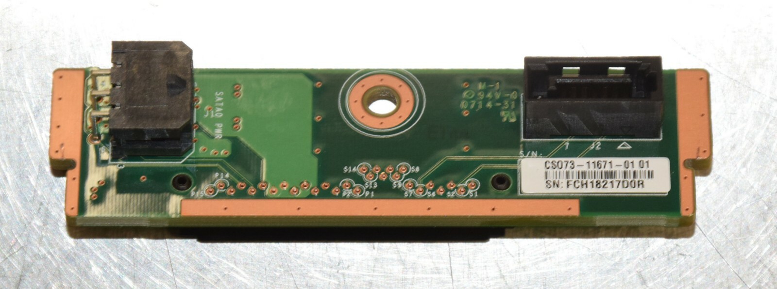 Cisco ASA 5525-X 5515-X SATA Backplane Board CS073-11671-01 01015PR00-000-G