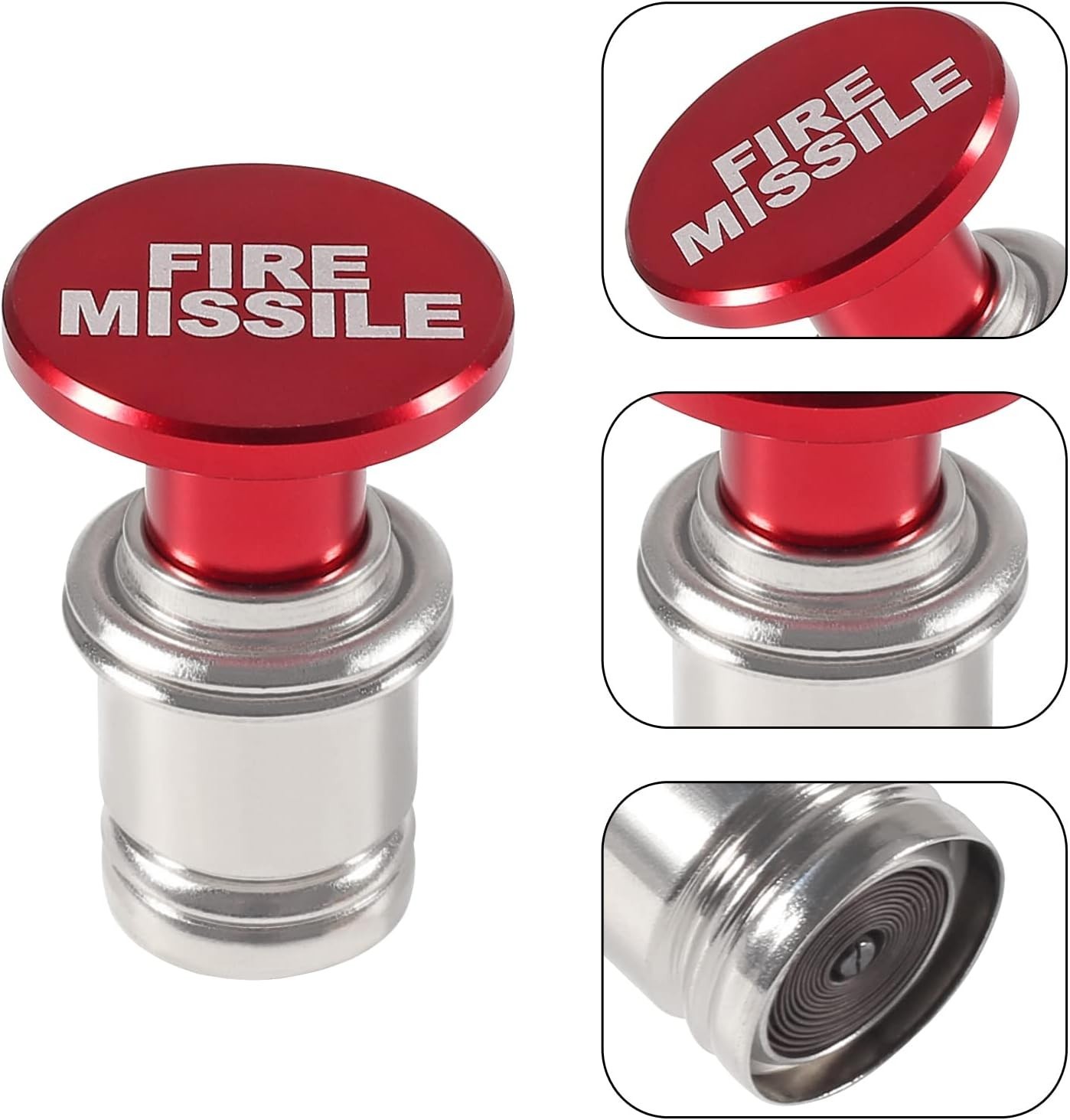 Universal Electric Car Cigarette Lighter in Red - Easy to Use Anodized Button
