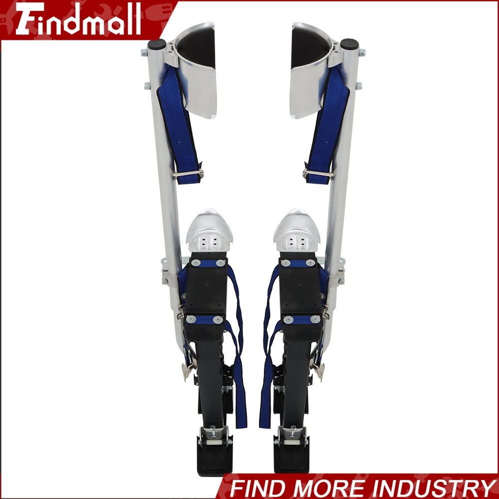 Findmall 18" - 30" Adjustable Black Aluminum Alloy Stilts For Taping Painting