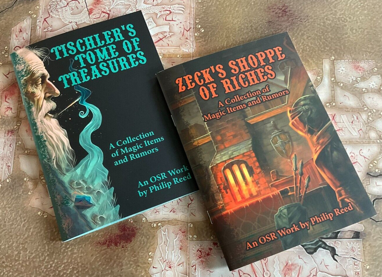 OSR rpg lot Tischler's Tome of Treasures Zeck's Shoppe of Riches new Philip Reed