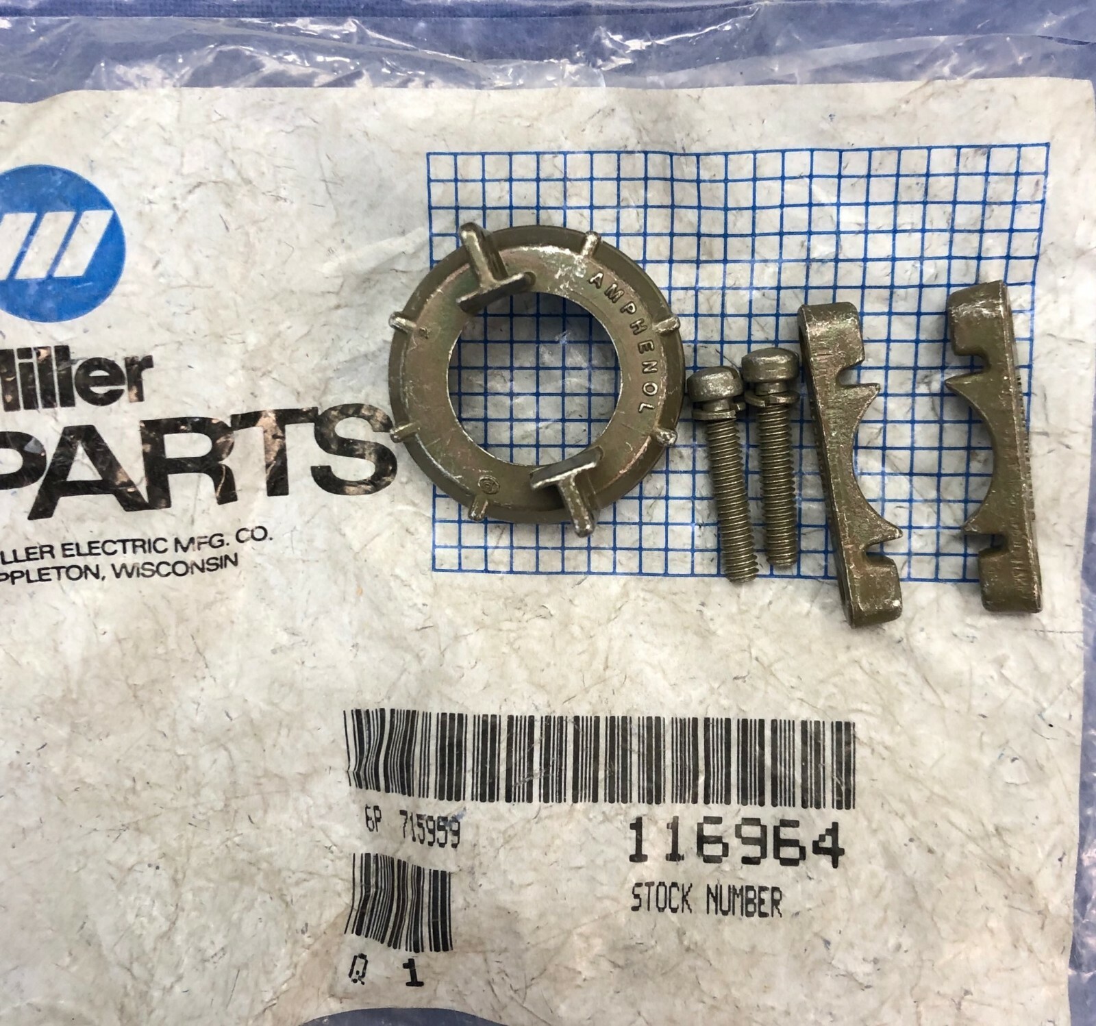 Miller Housing Restraint for Amphenol plug List 116-964 $23 OBSOLETE