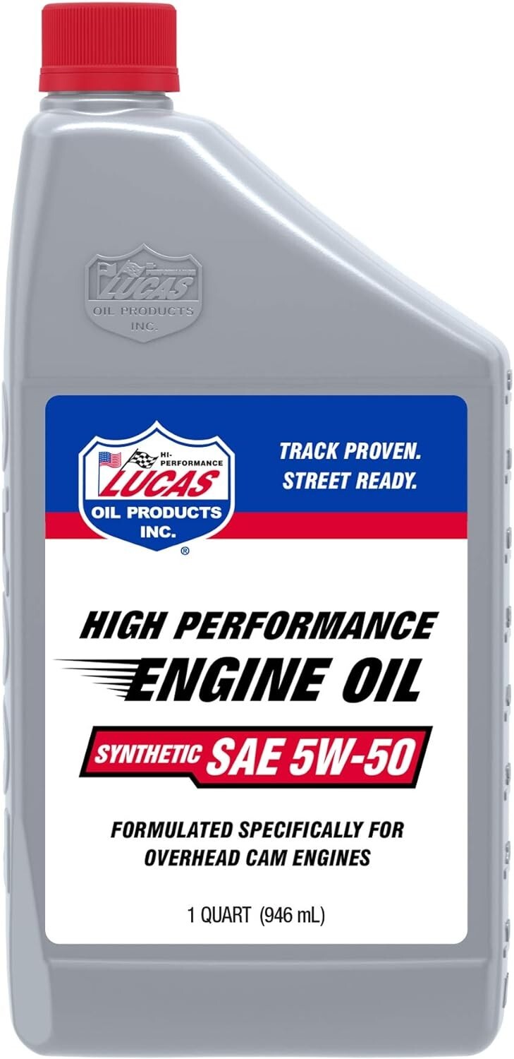 Lucas Motor Oil -5W50 -Synthetic -10101  1 pack   COYOTE 5.0 GT OVERHEAD CAM OIL