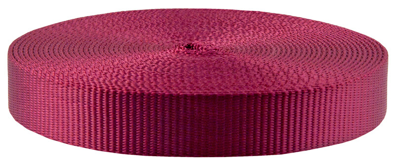 5/8 Inch Burgundy Super Heavy Nylon Webbing Closeout, 10 Yards