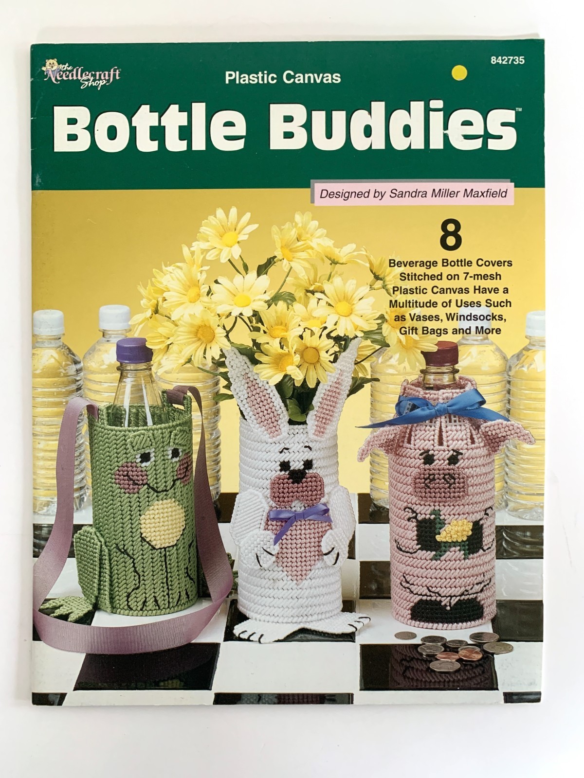 Needlecraft Shop Plastic Canvas BOTTLE BUDDIES Leaflet 8 Designs