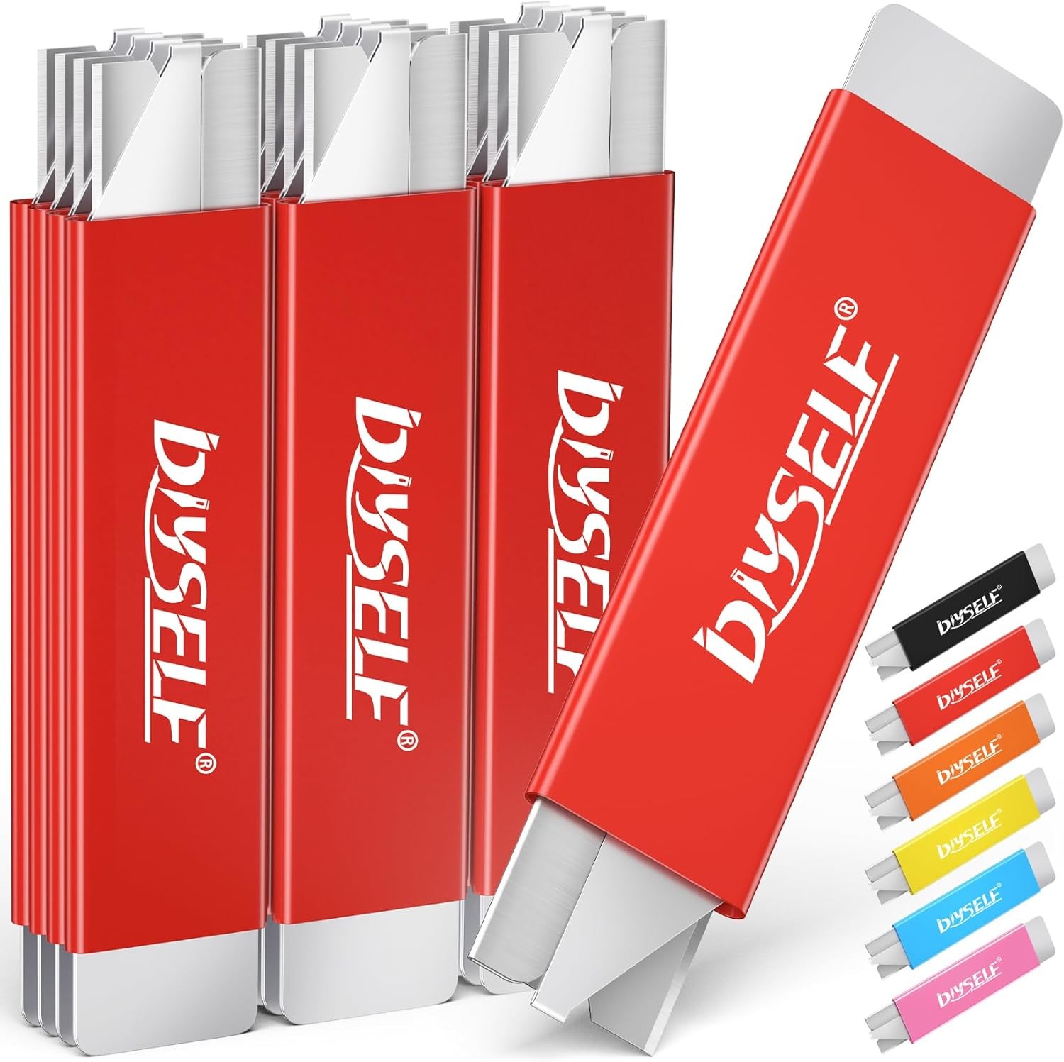 DIYSELF 12 Pack Box Cutters, Utility Knife Aluminum Alloy, Razor Knife Utility,