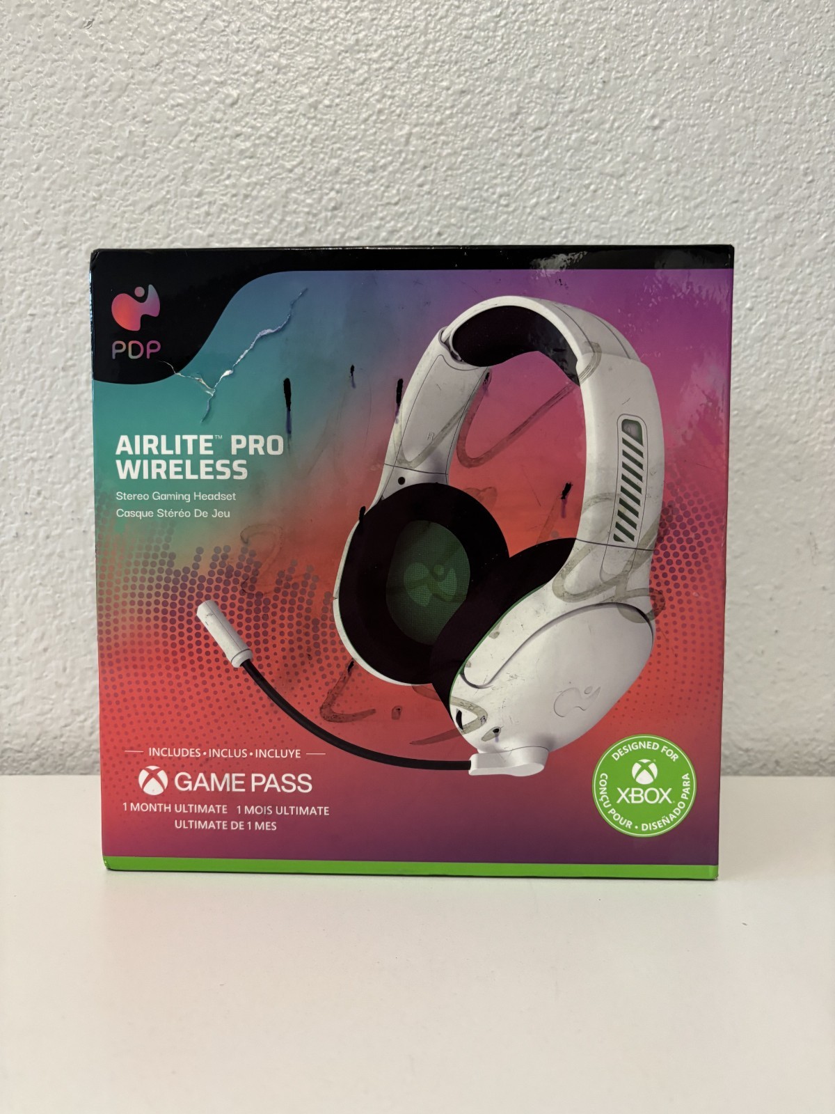 PDP Airlite Pro Wireless Stereo Gaming Headset, White, New