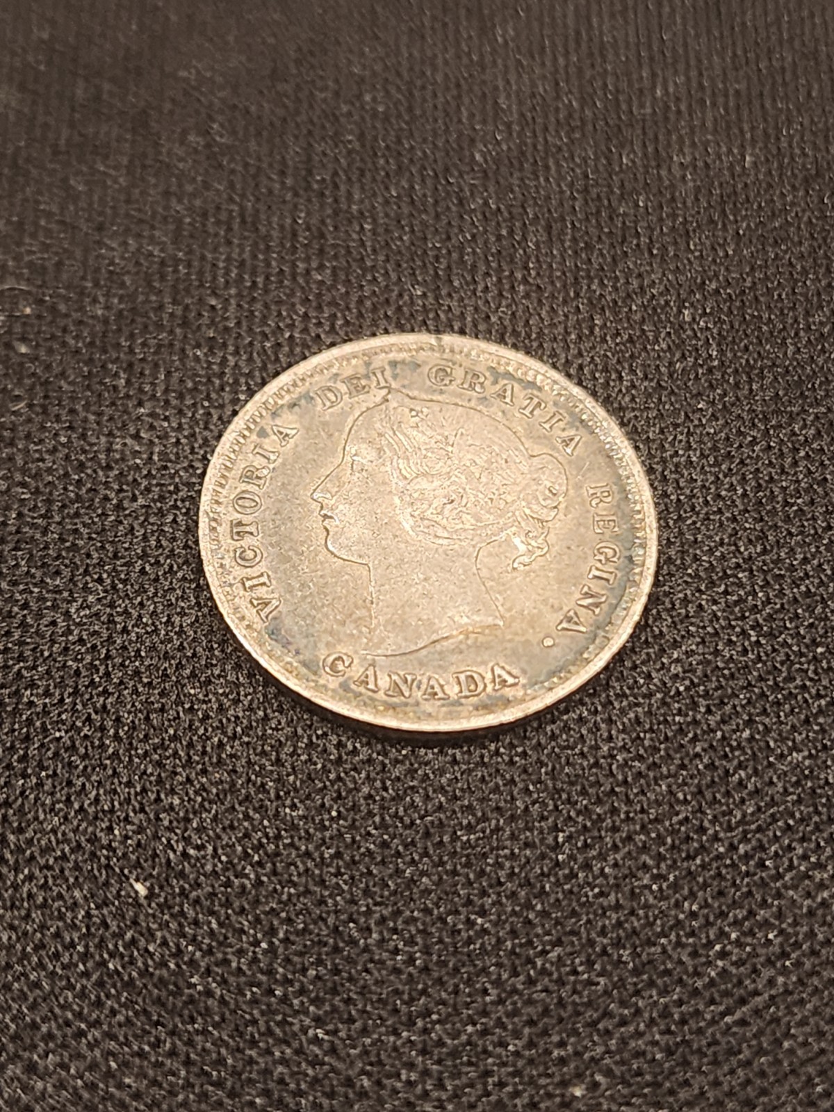 1891 Canada 5 Cents Silver Coin