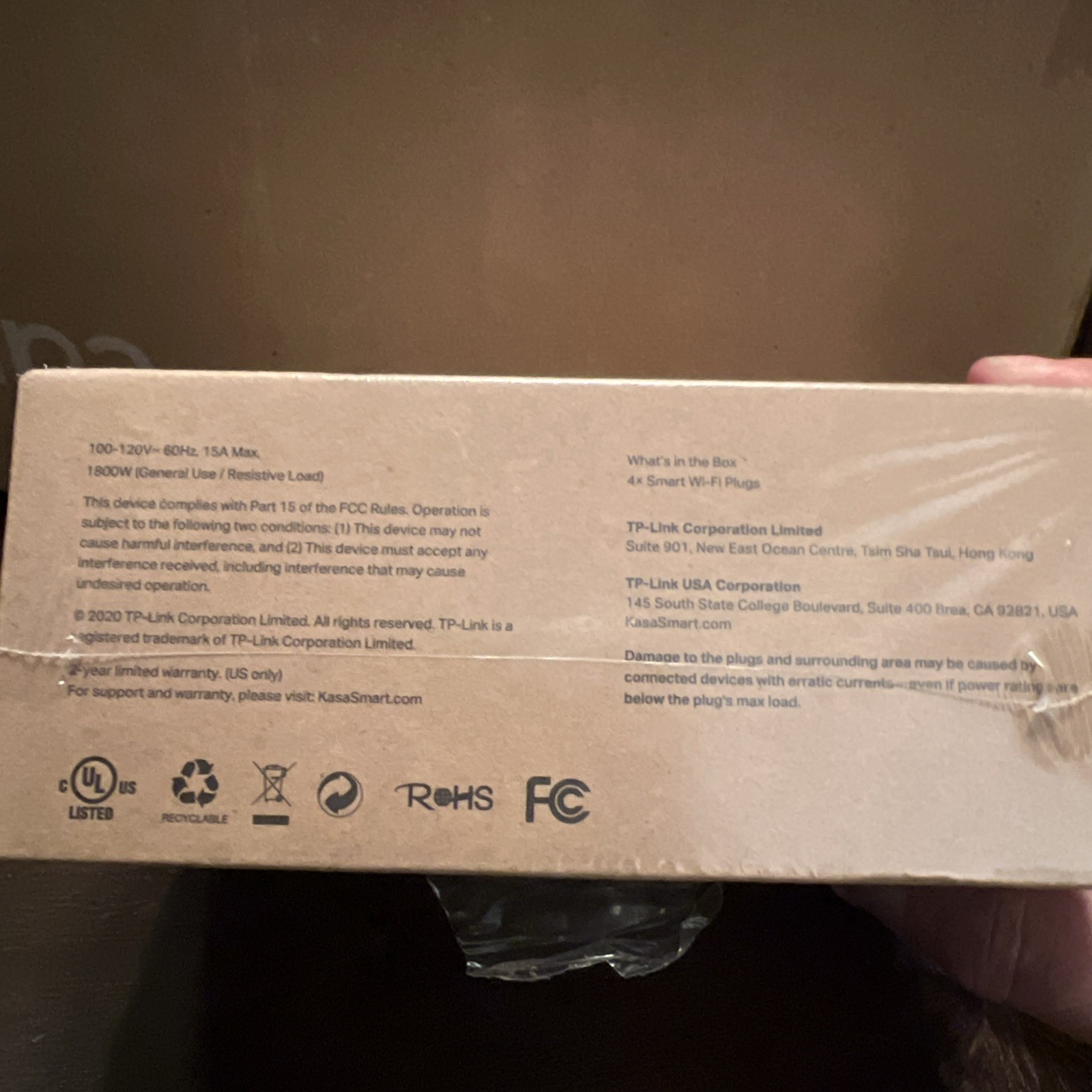 TP-Link Kasa Smart Wi-Fi Plug Mini (4-Pack) Model HS103P4