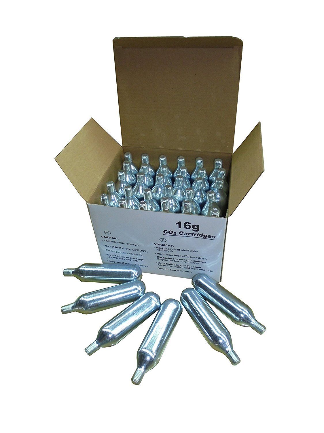CR501, 16 GRAM CO2 THREADED CHARGERS - 10 boxes of 30 units /300 in total