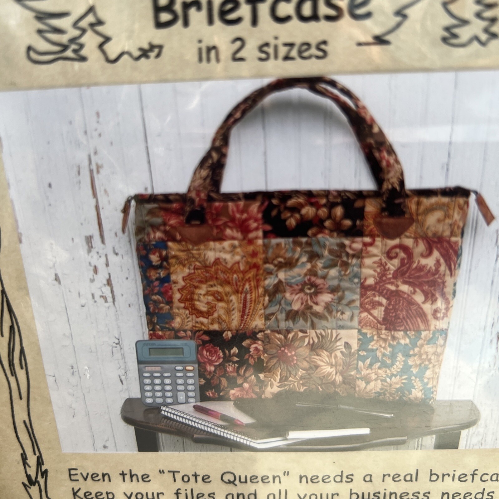 Quilt Briefcase Pattern 2 Sizes Hedgehog Quilts by Terry Albers 2007 NOS