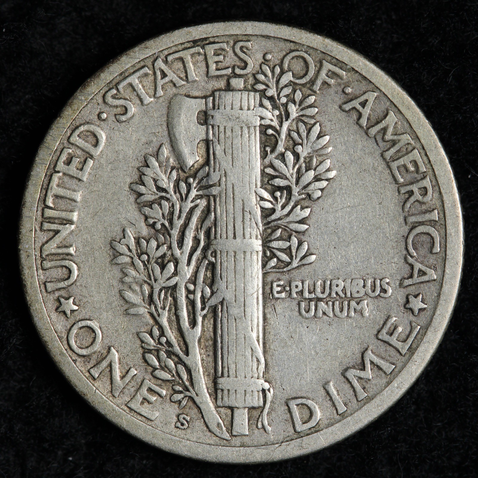 1920-S Mercury Silver Dime XF+ E292 TWREM