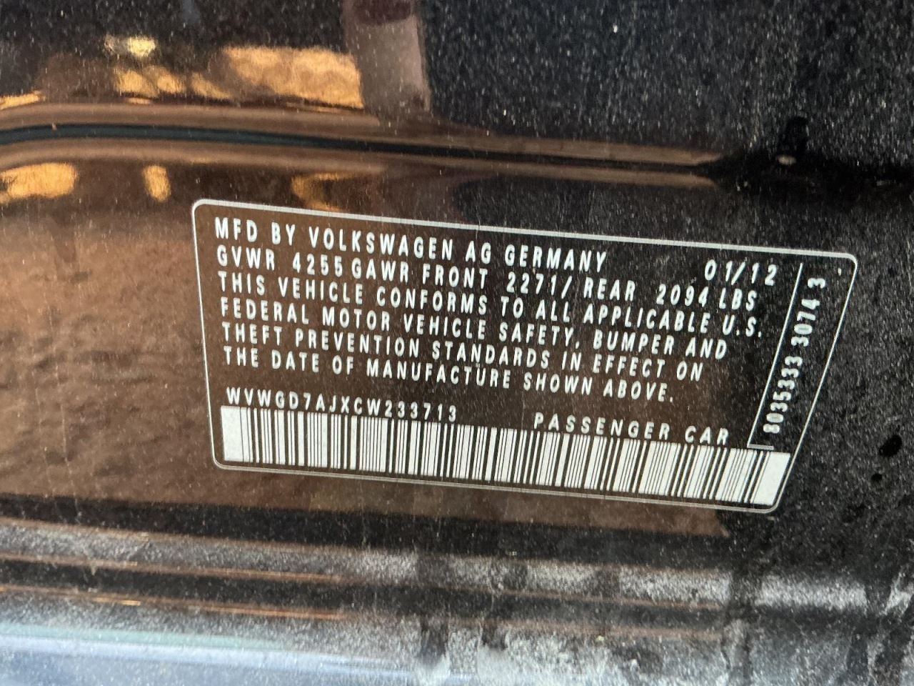 GTI 2012 Glove Box 5023209
