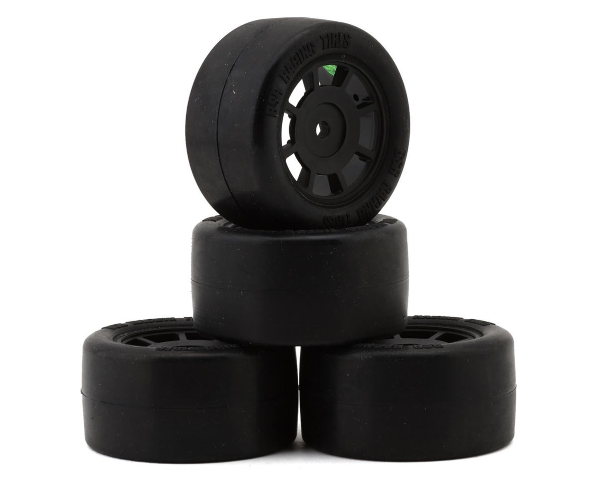 BSR Racing 1/12 Race Radial Pre-Mounted Rubber Carpet Tires (4)