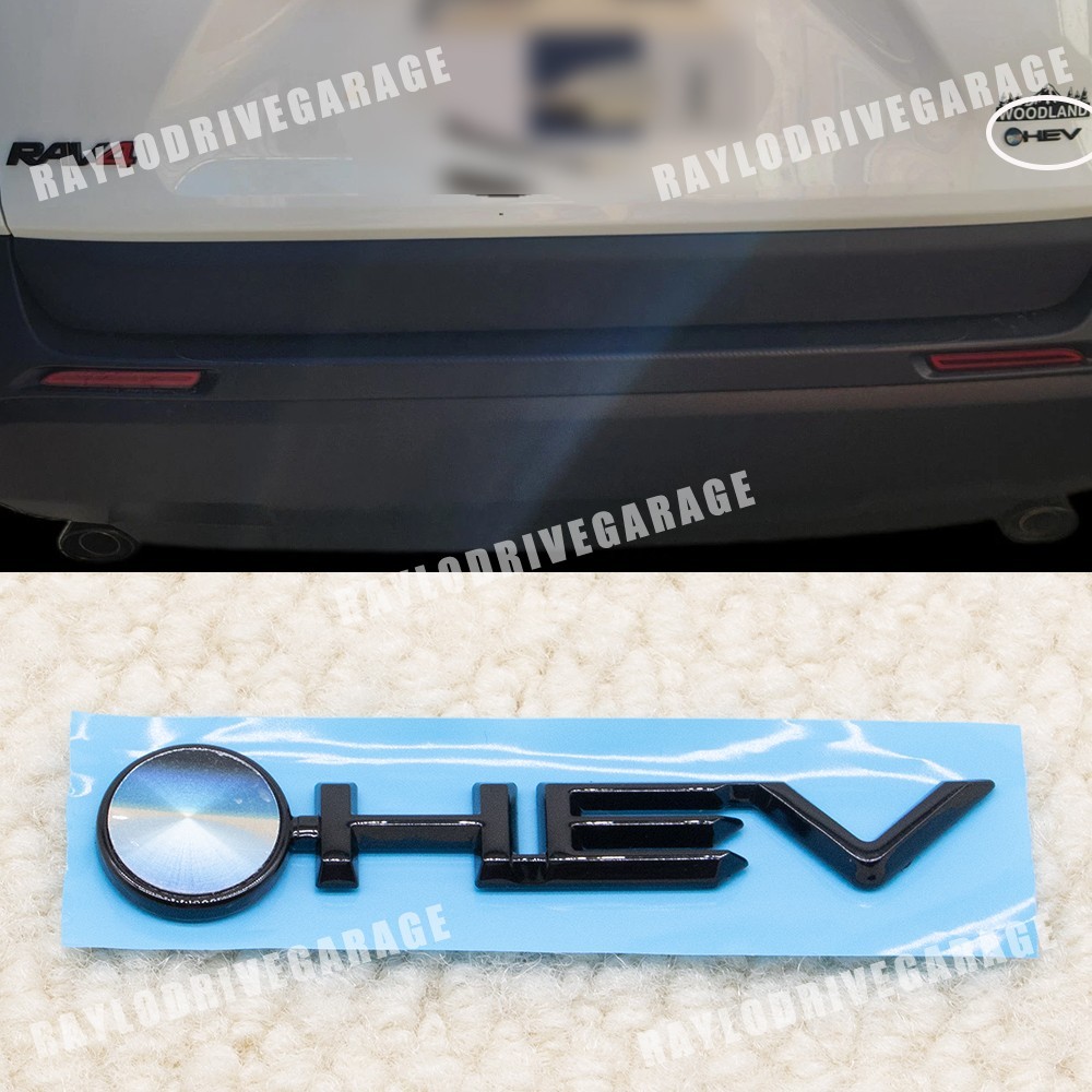 2023-2026 For Prius & 2025 RAV4 XSE Hybrid HEV Emblem Gloss Black 3D Nameplates