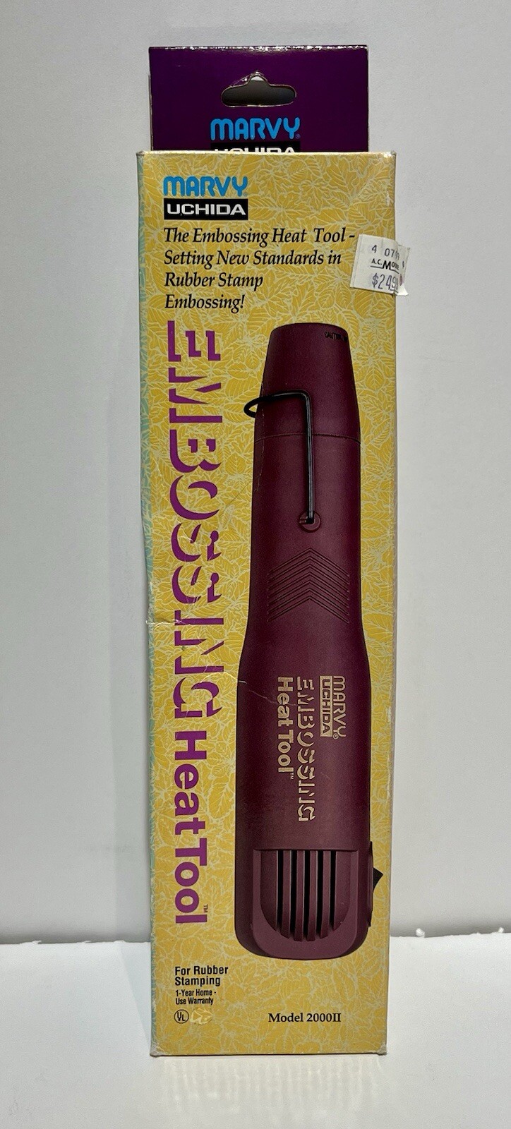 Brand New Marvy Uchida Embossing Heat Tool Rubber Stamp Embossing Model 2000 II.