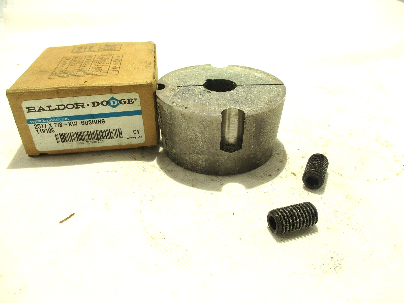 NEW BALDOR 2517X7/8 KW TAPER LOCK BUSHING 119106