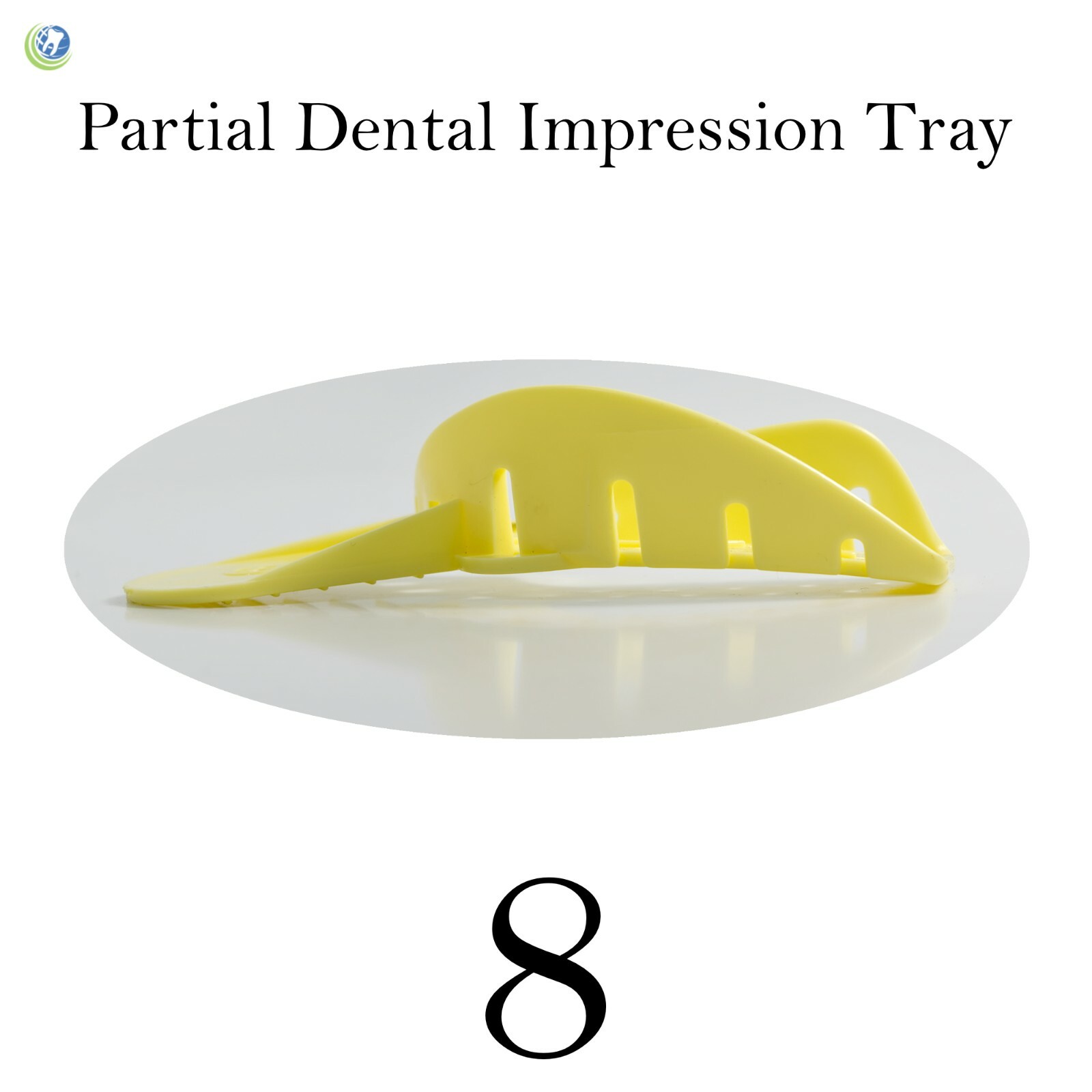 36 Pcs Dental Disposable Impression Trays Perforated Autoclavable Partial #8