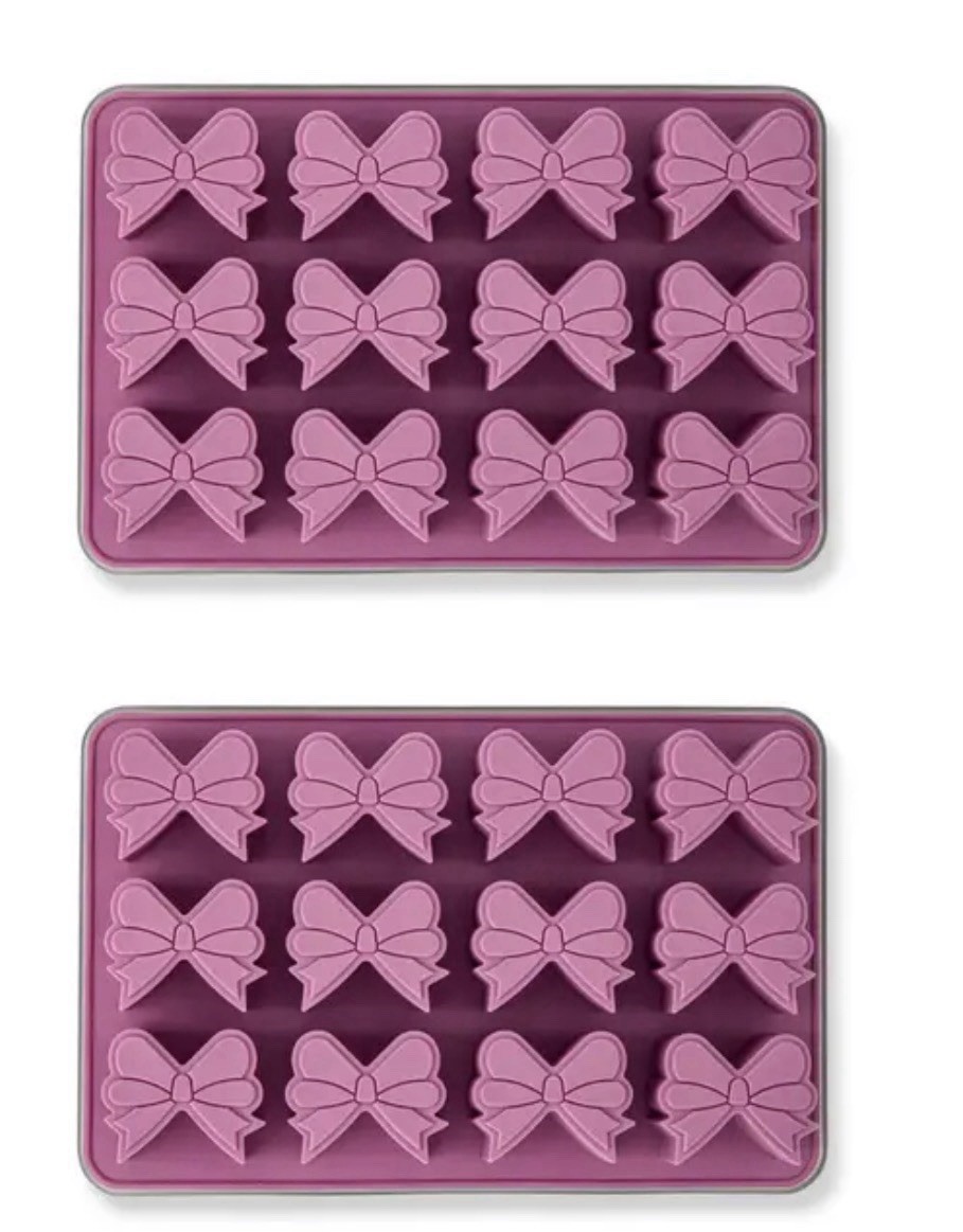 2pk Printed Lids/Bow Ice Tray by Core (24 Bow Molds)