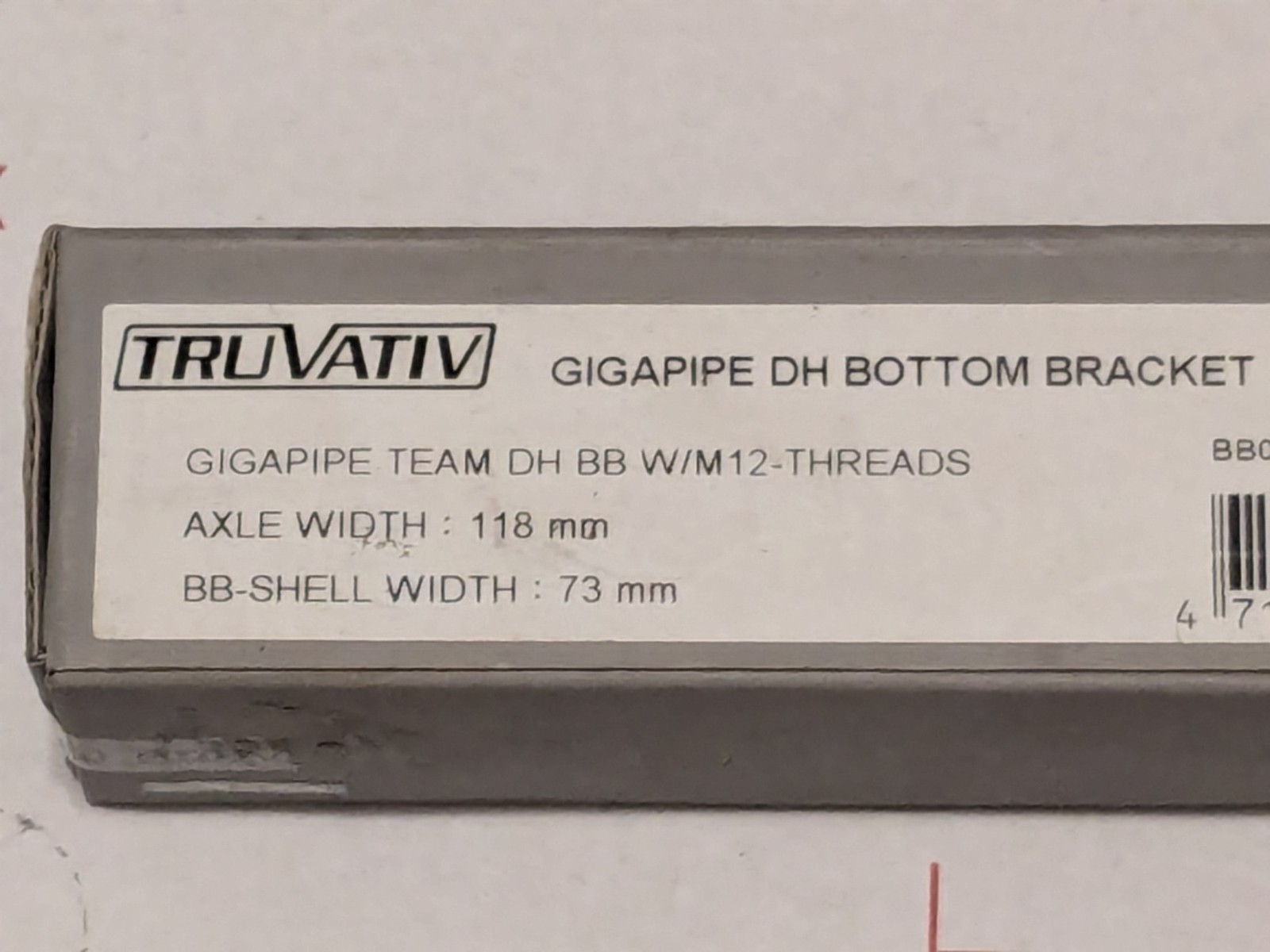 New NOS Sram TruVativ Gigapipe Team DH ISIS Bottom Bracket 73x118 Mountain Bike