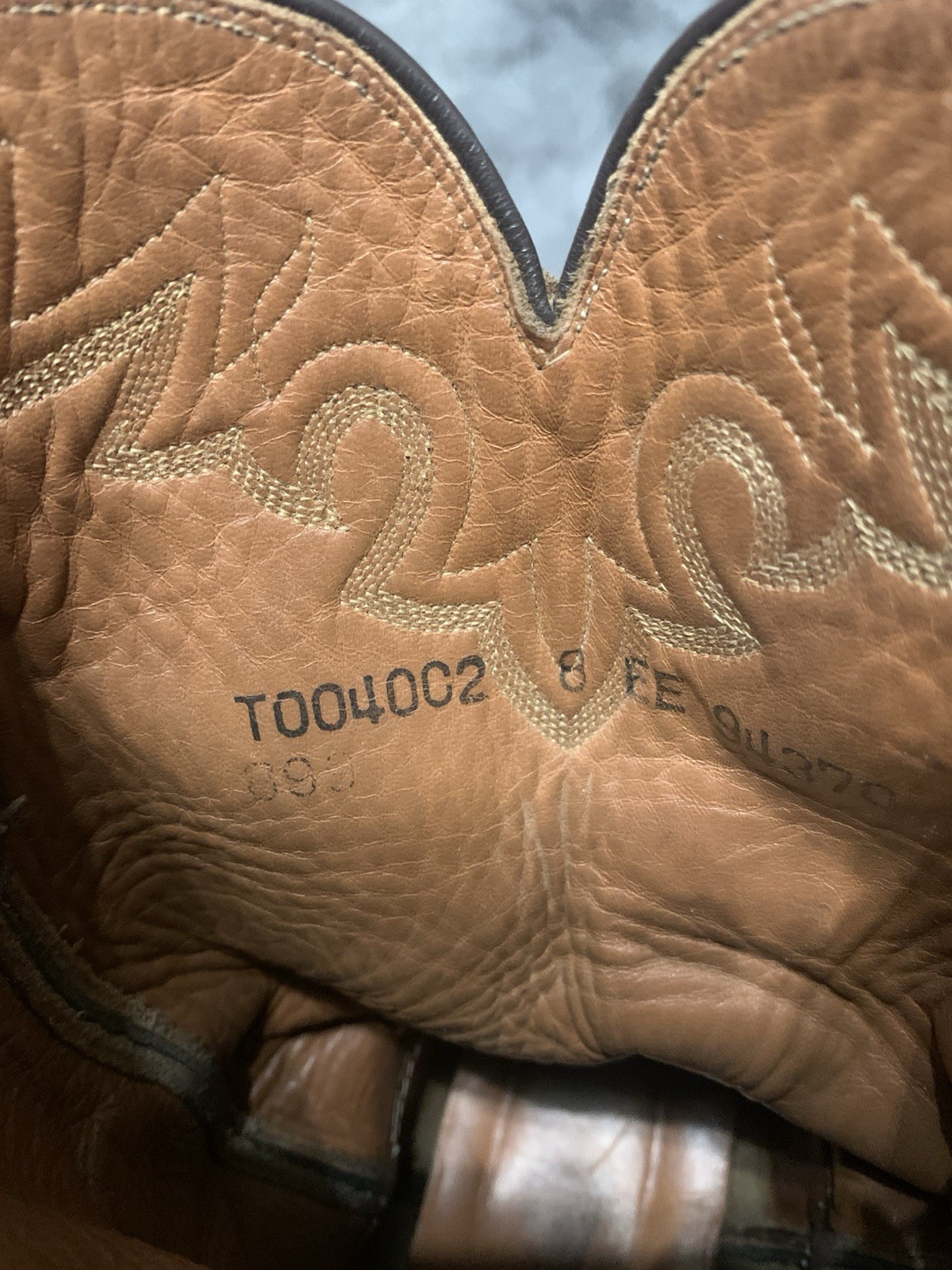 8 EE Lucchese 2000 Brown Leather Classic Cowboy Rodeo Boots