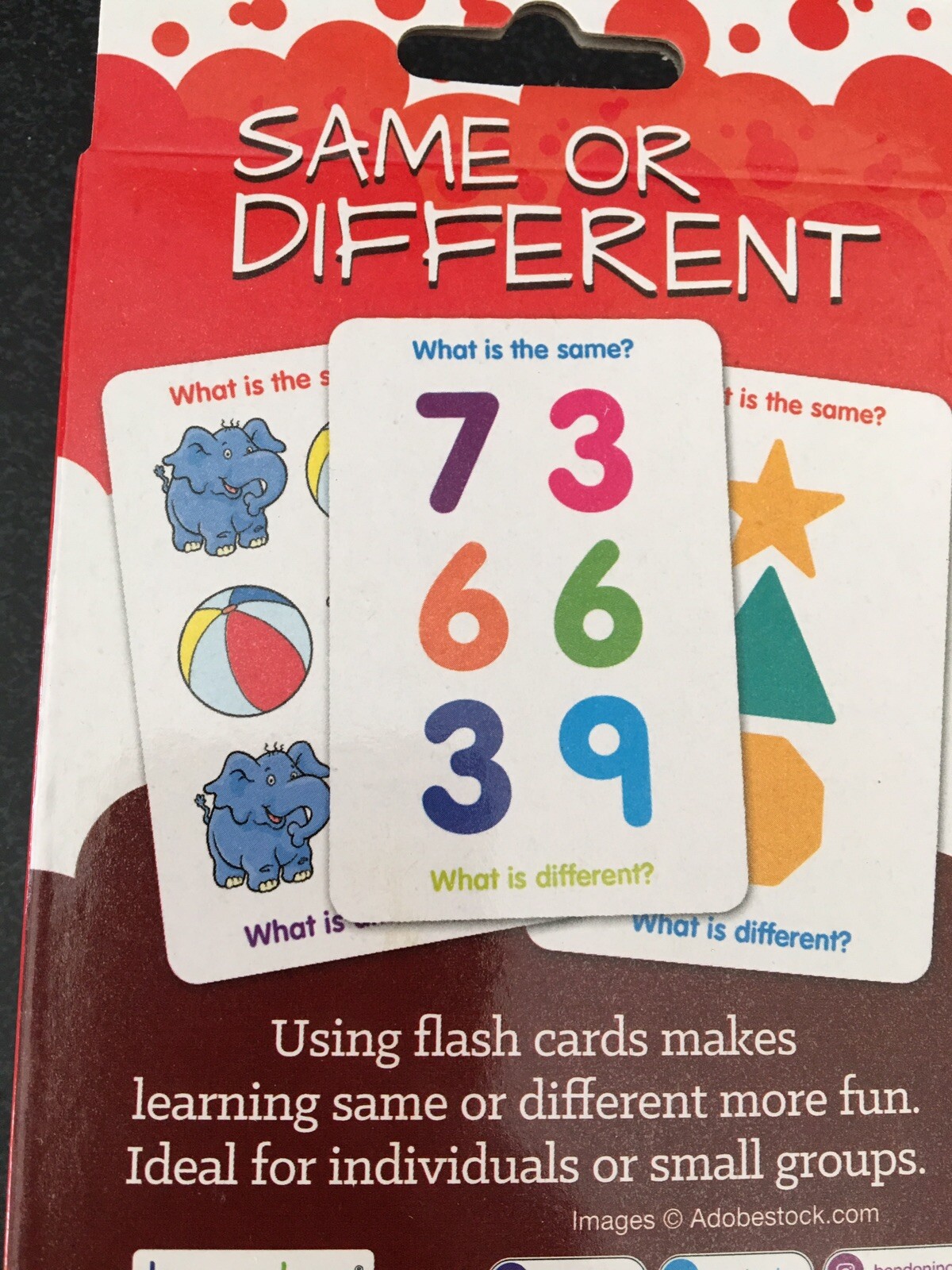 Flash Cards - Same or Different - 36 Pre-K Flash Cards - by Bendon