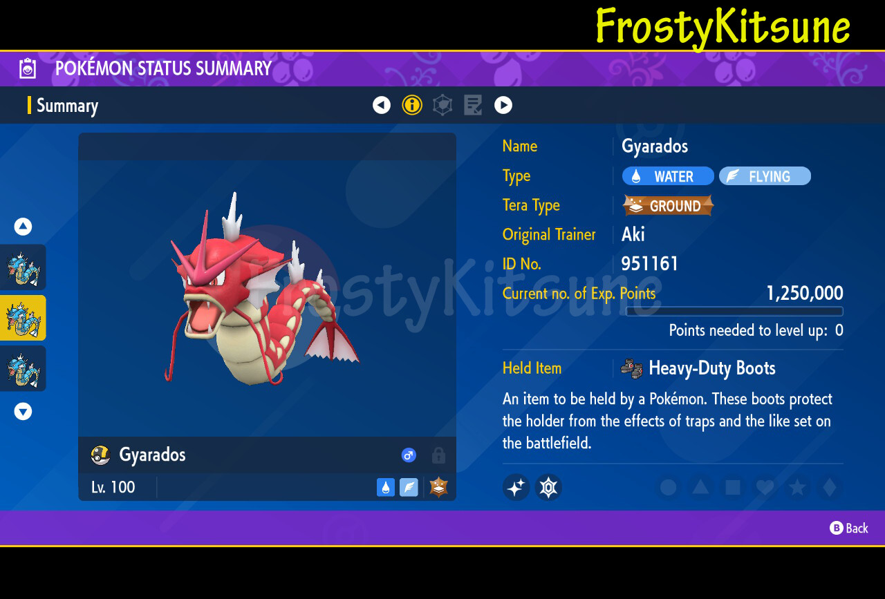 6IV Gyarados Shiny & Non-Shiny Pokemon Scarlet & Violet