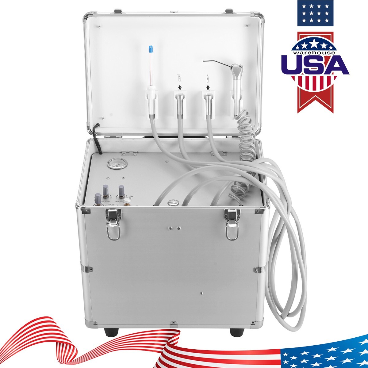 Handheld Dental Delivery Unit Enhanced Air Compressor Syringe Suction System