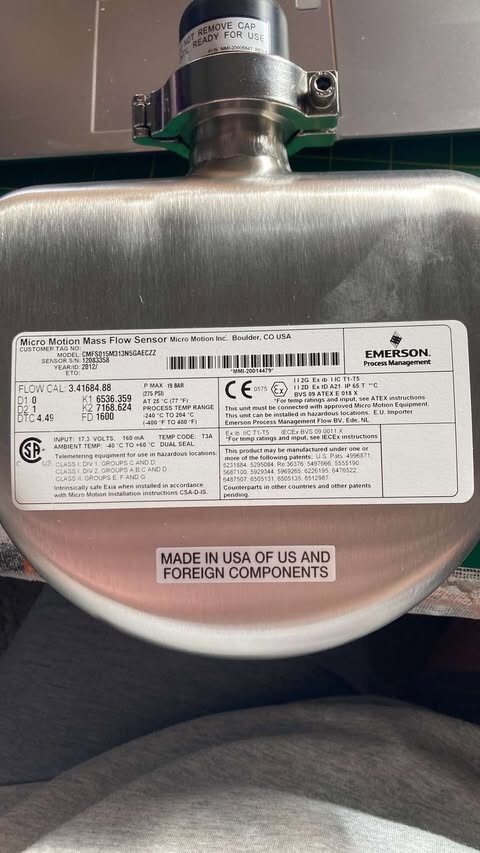 Micro Motion Mass flow Sensor Brand new