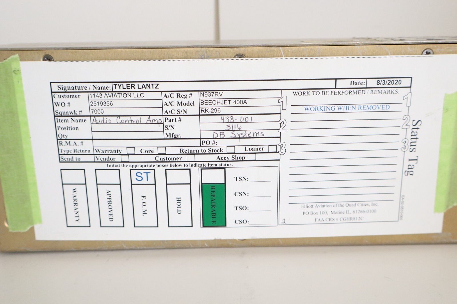 DB Systems 418 Audio Control Amplifier - Removed Working (3Available)