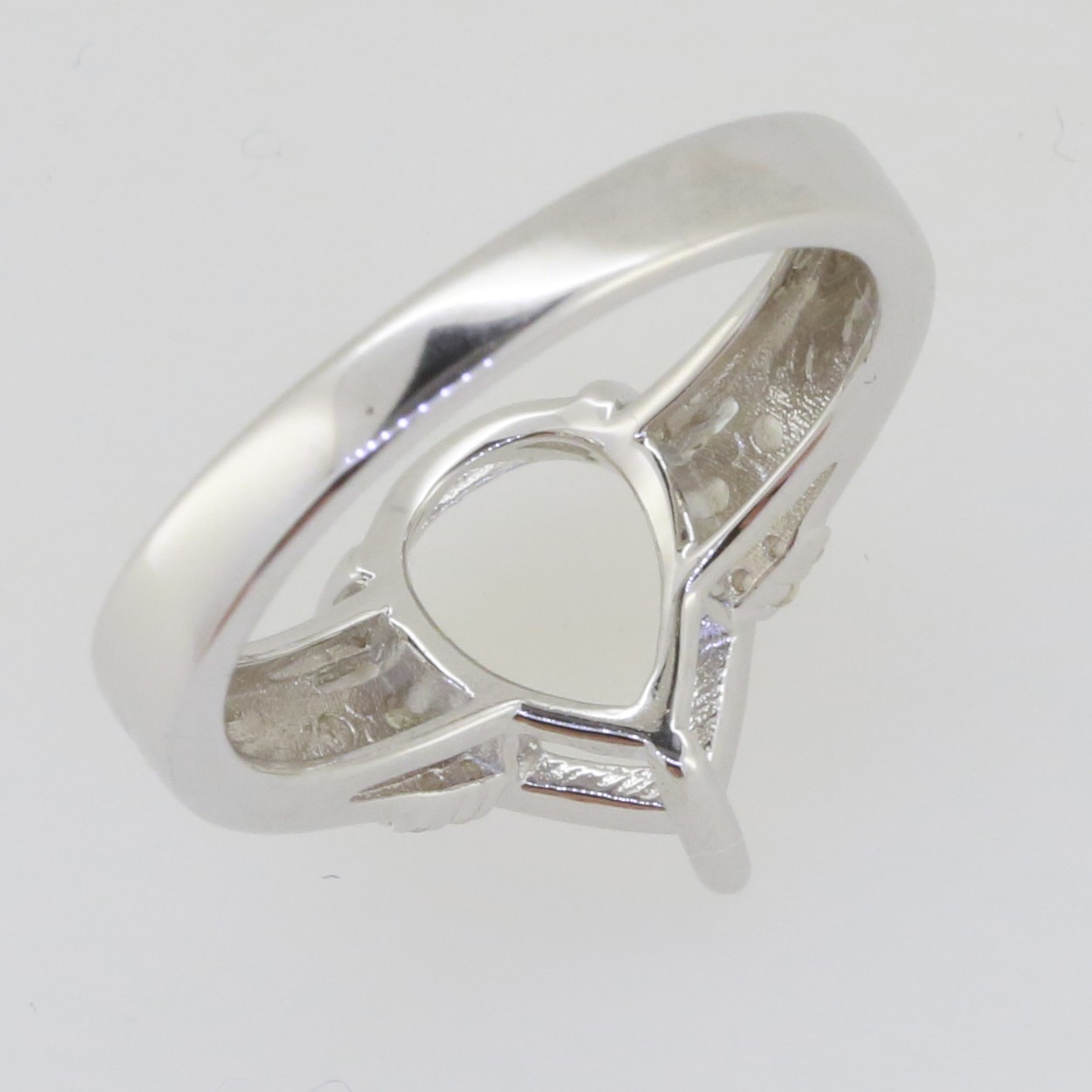 Sterling Silver Semi Mount Ring Setting Pear PE 11X9mm
