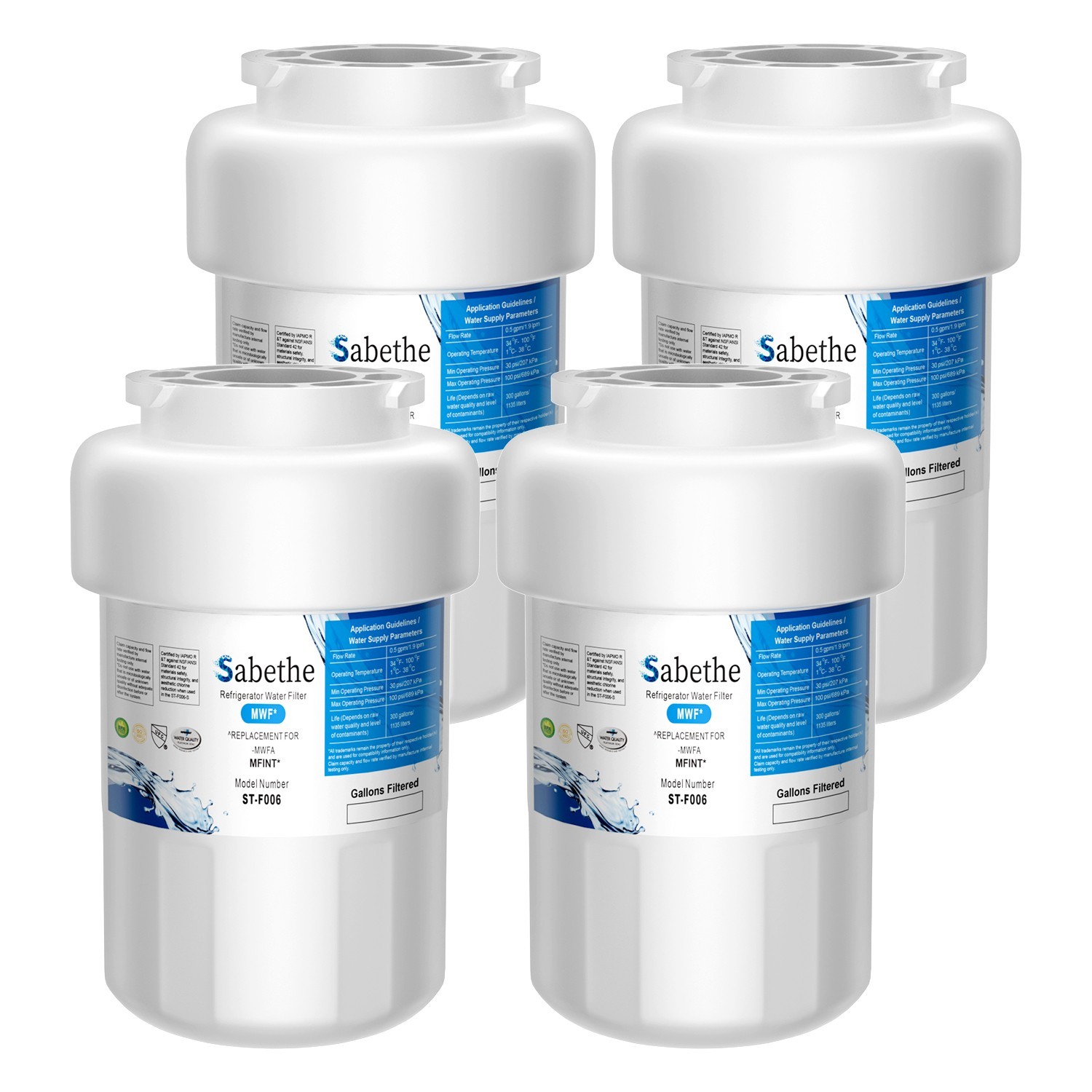 F006 Refrigerator Water Filter for GE MWF, MWFINT, MWFA, PC75009