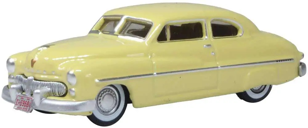 Oxford Diecast HO 1949 Mercury Eight Coupe Assembled Calabash Yellow 87ME49011