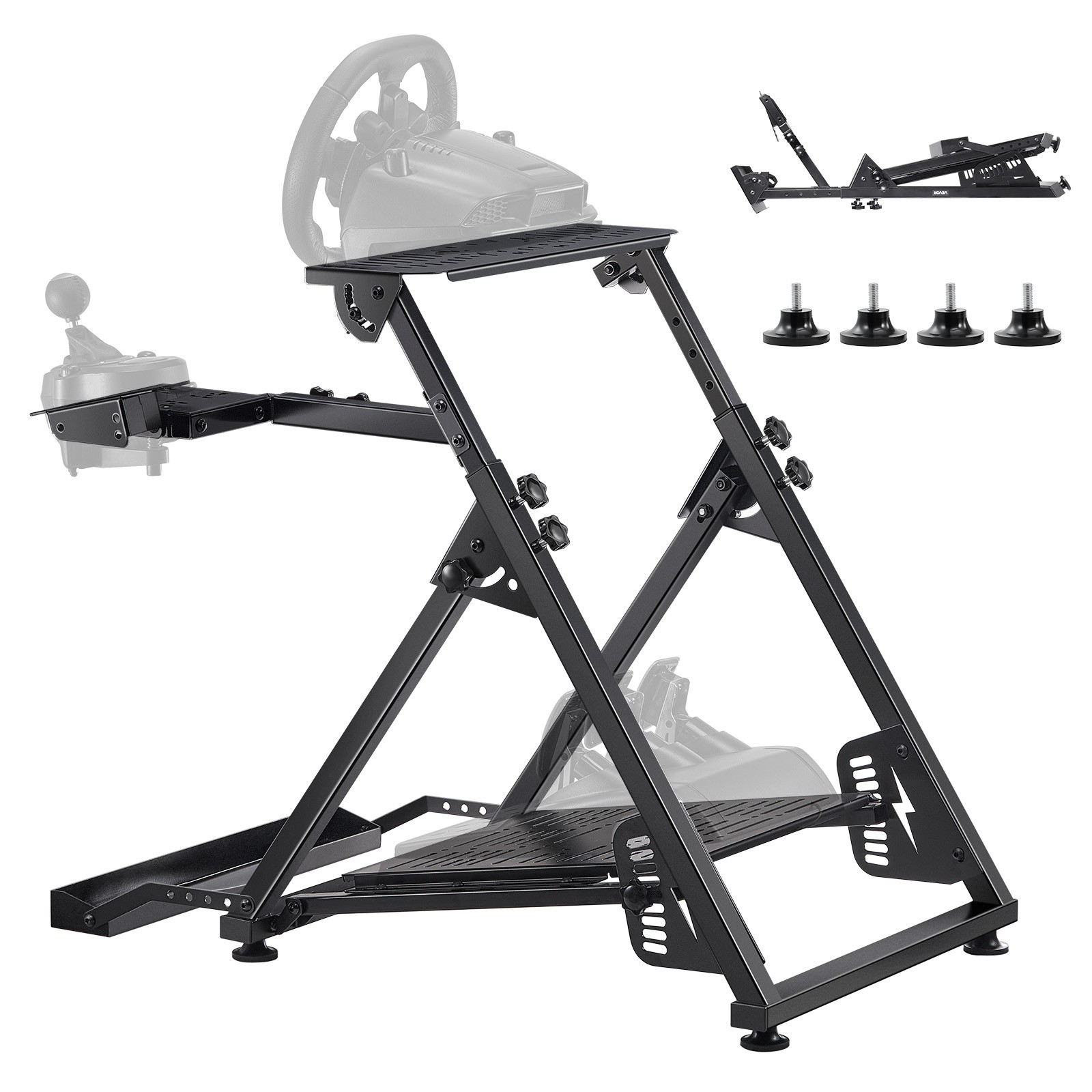 VEVOR Racing Wheel Stand Simulator Cockpit Foldable Logitech G923 G920 G29 G27