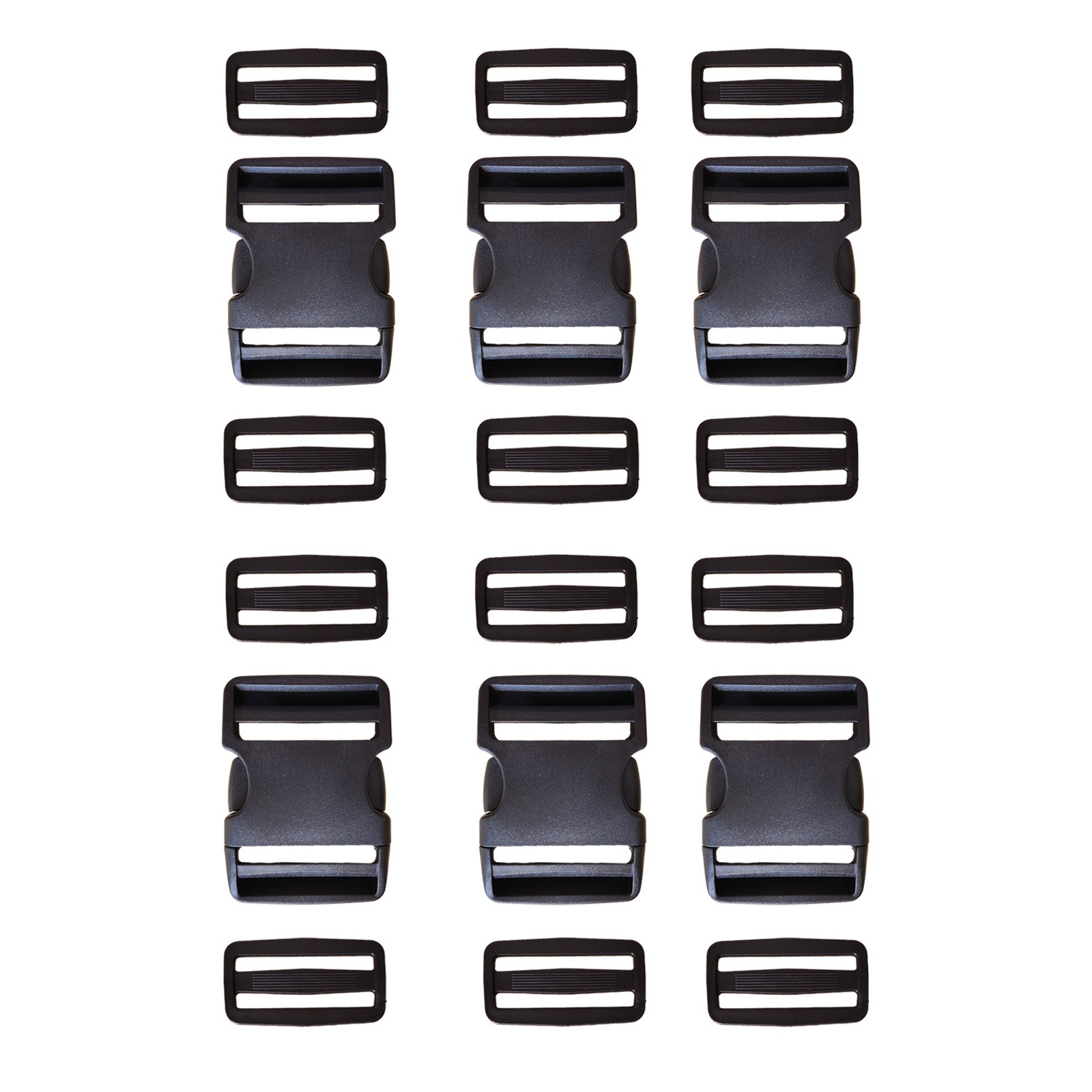 6Set Buckles for Nylon Webbing Straps 2" Quick Side Release Plastic Buckles Cli