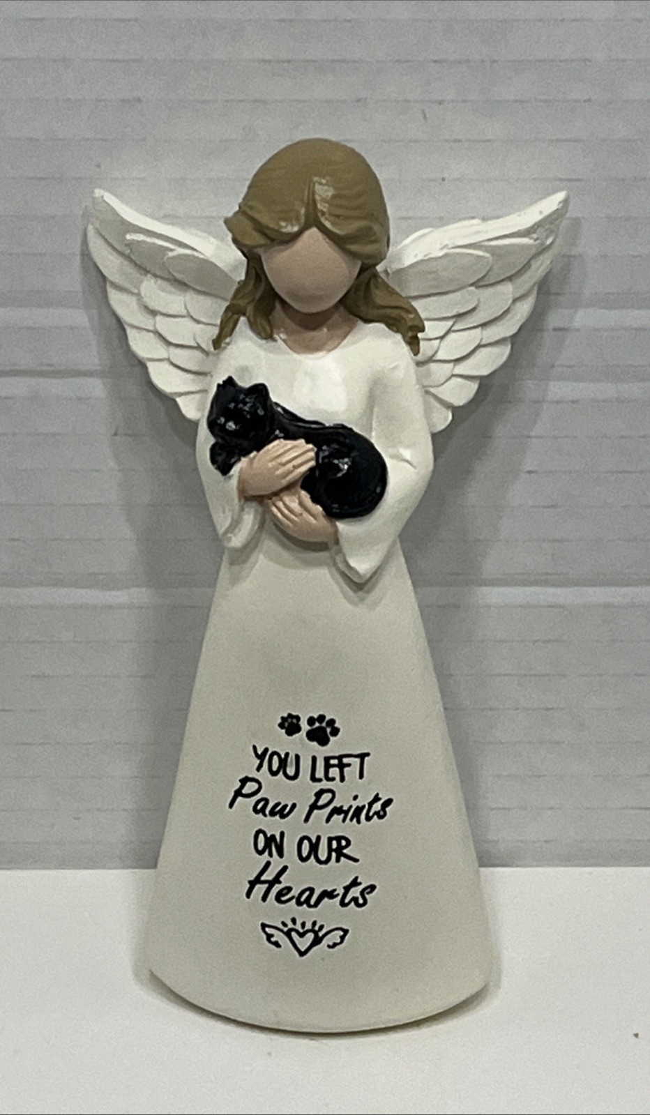 Hand-Painted Cat Angel Statue - Memorial Gifts for Loss of Cat