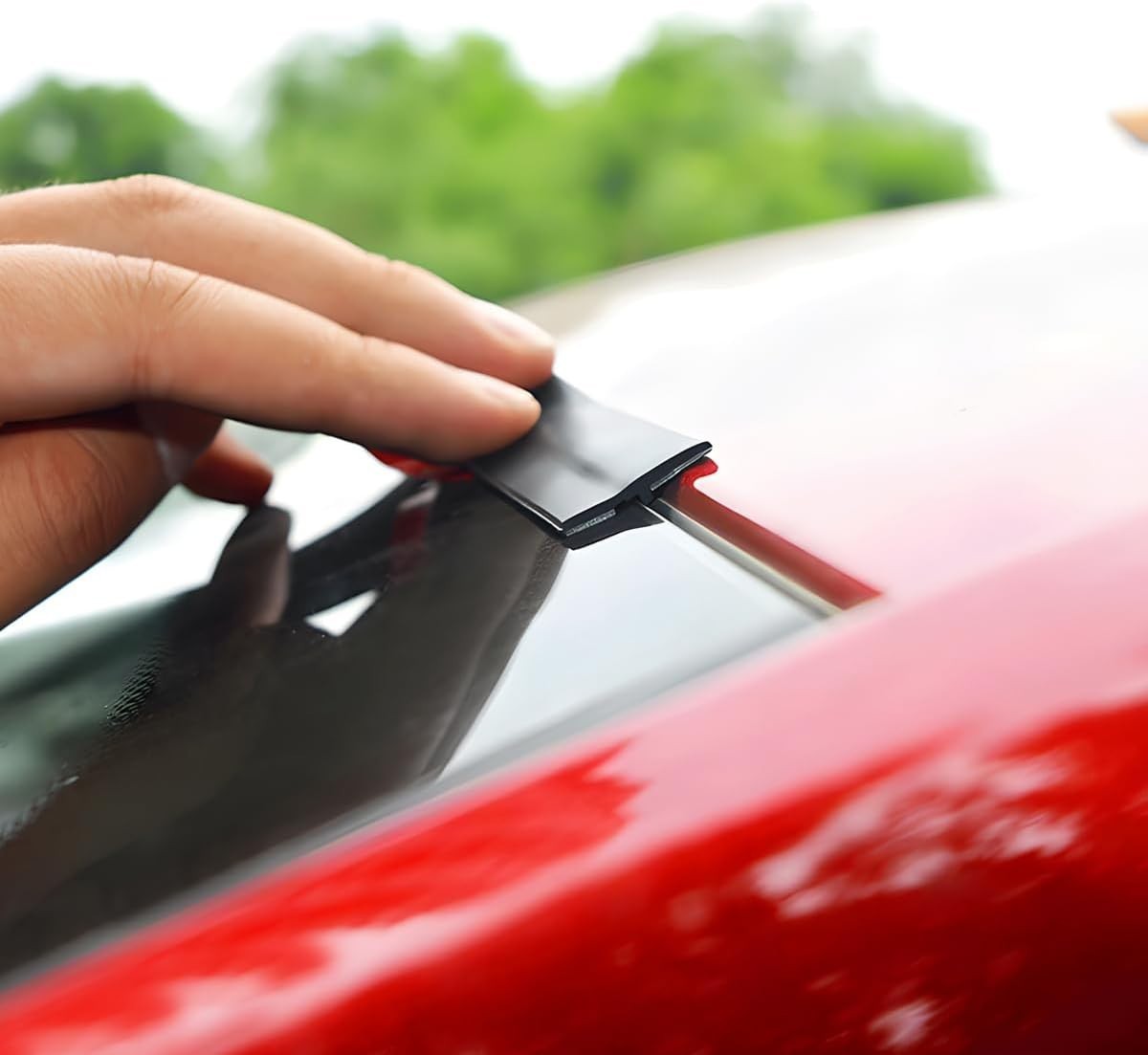 Durable Black Rubber Windshield Weather Stripping Set – 0.55'' & 0.74'' Widths