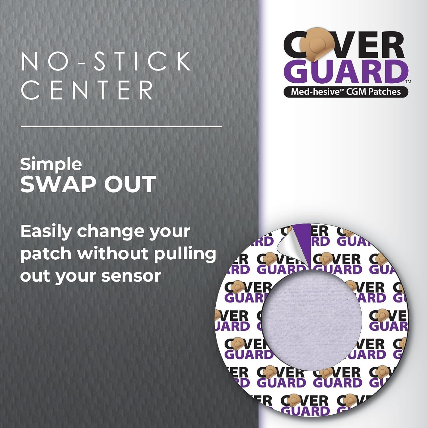75-Count CGM Overpatch Guardian 4-Cross-Strap Design-Waterproof & AntiFray