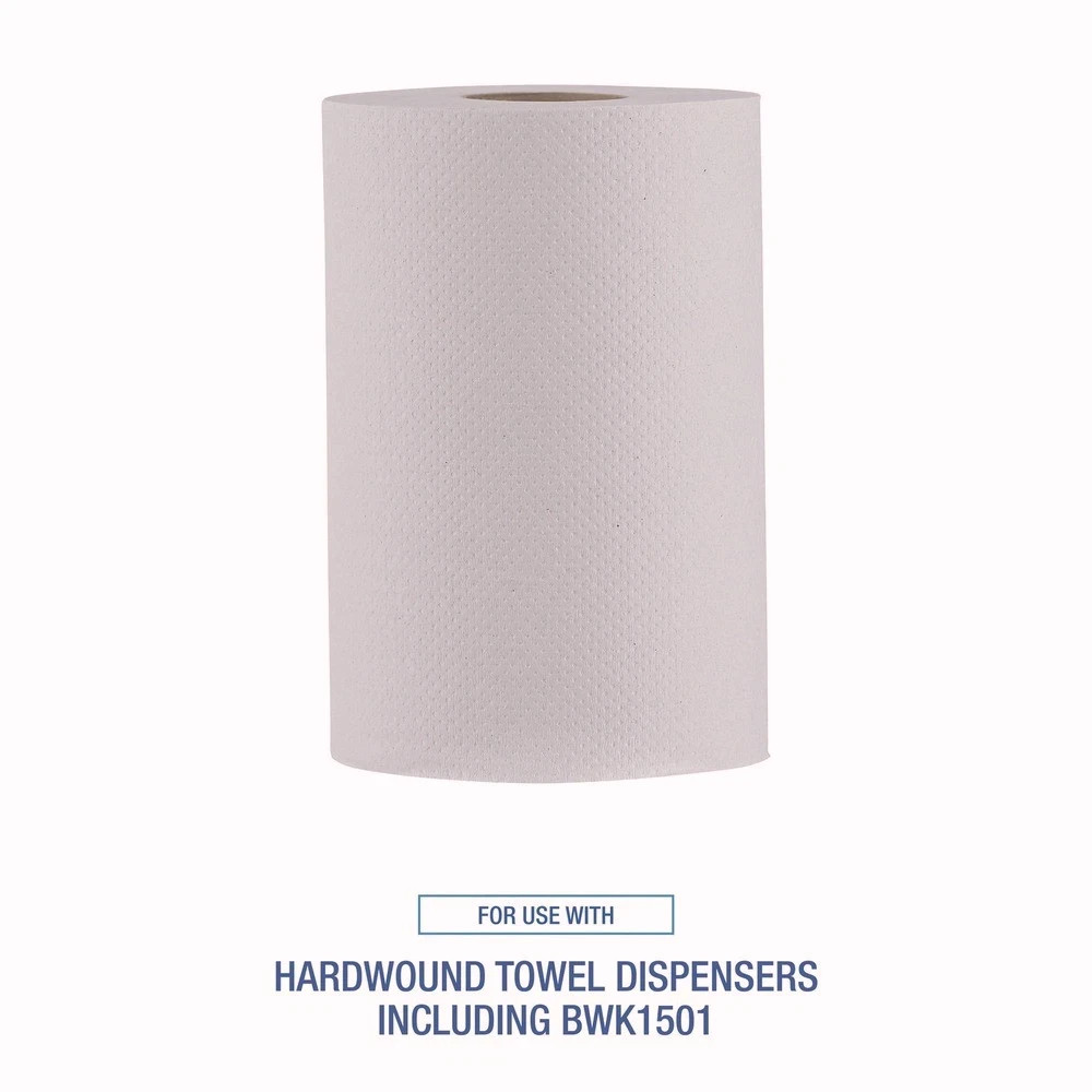 Boardwalk 6250 8" x 350' 1-Ply Hardwound Paper Towels - White (12/Carton) New
