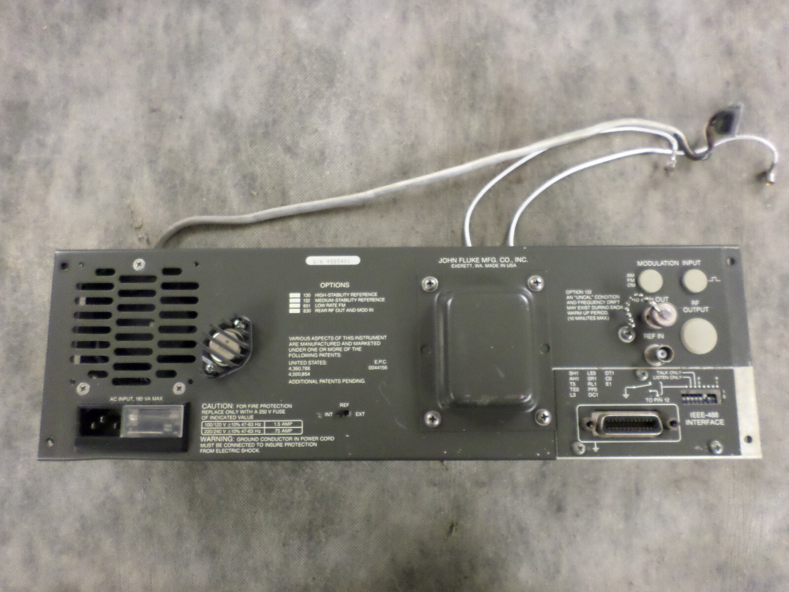 Fluke Gigatronics Signal Generator Rear Panel Power Supply Assembly - 6062A